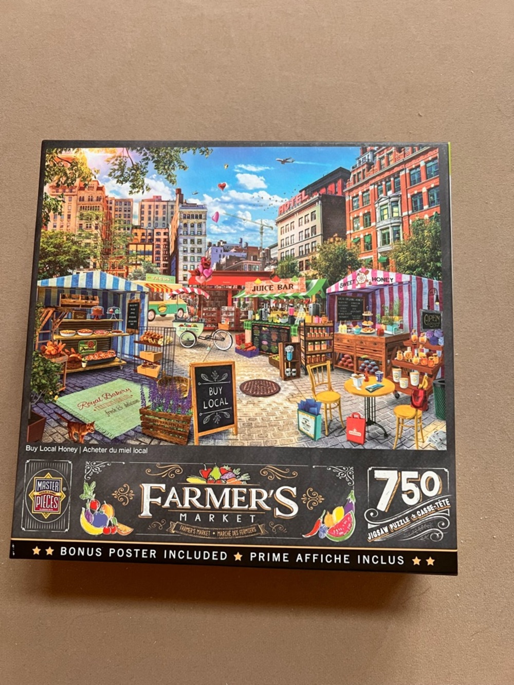 Farmer's Market 750-Piece Jigsaw Puzzle — Colorful Market Scene